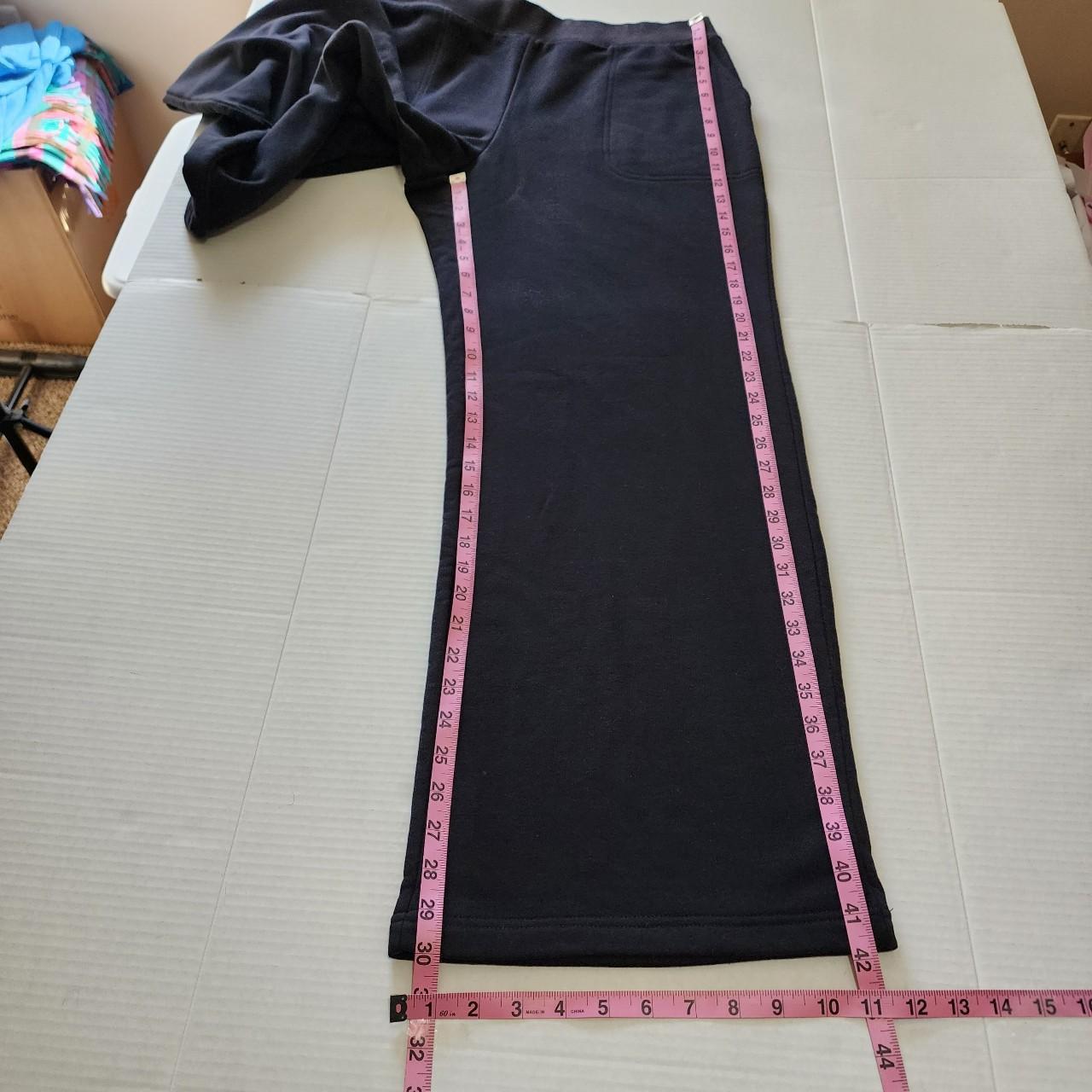 Land's End Black Cotton Blend Sweatpants Wide Leg Depop