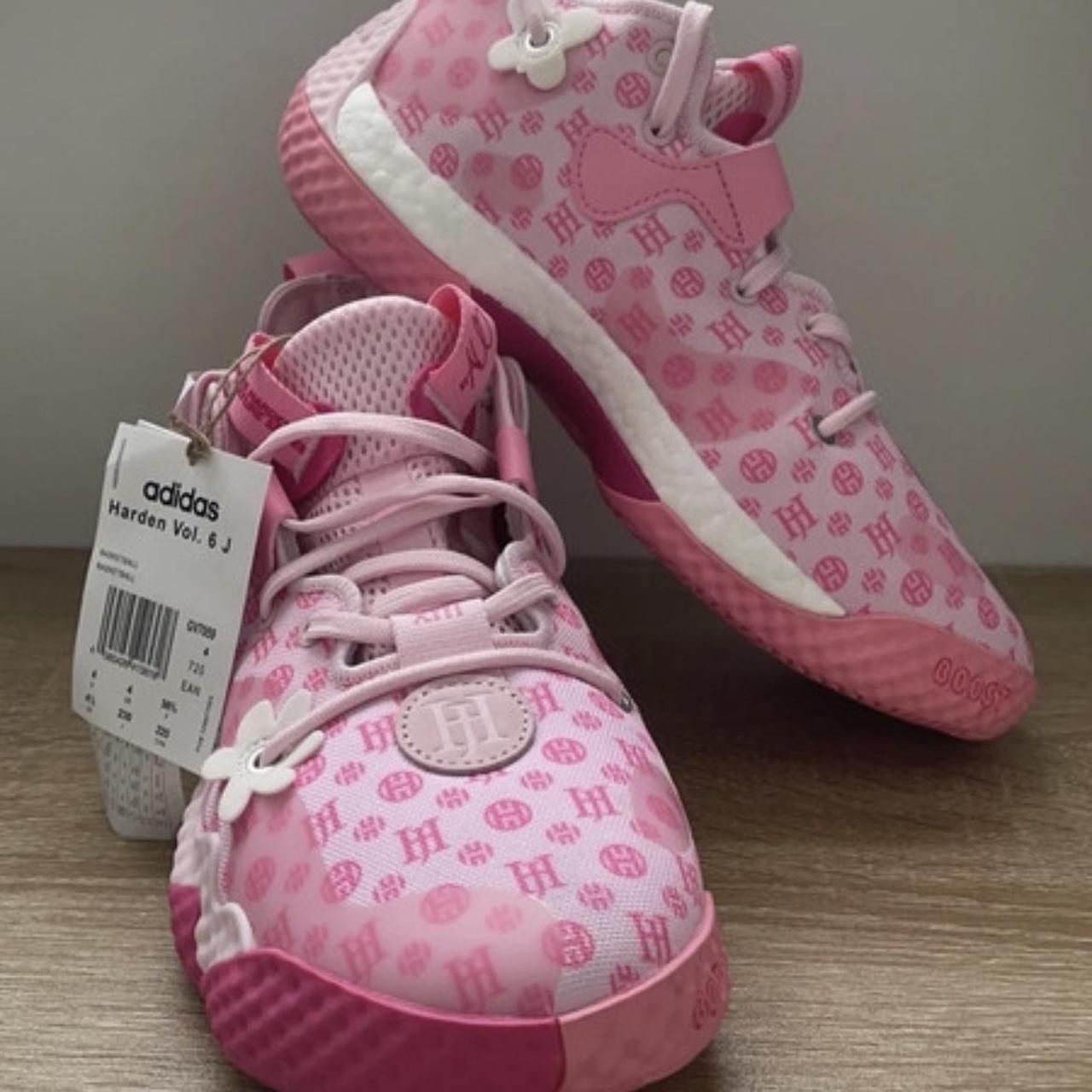 Adidas James Harden Vol 6 J Basketball Trainers Pink... Depop