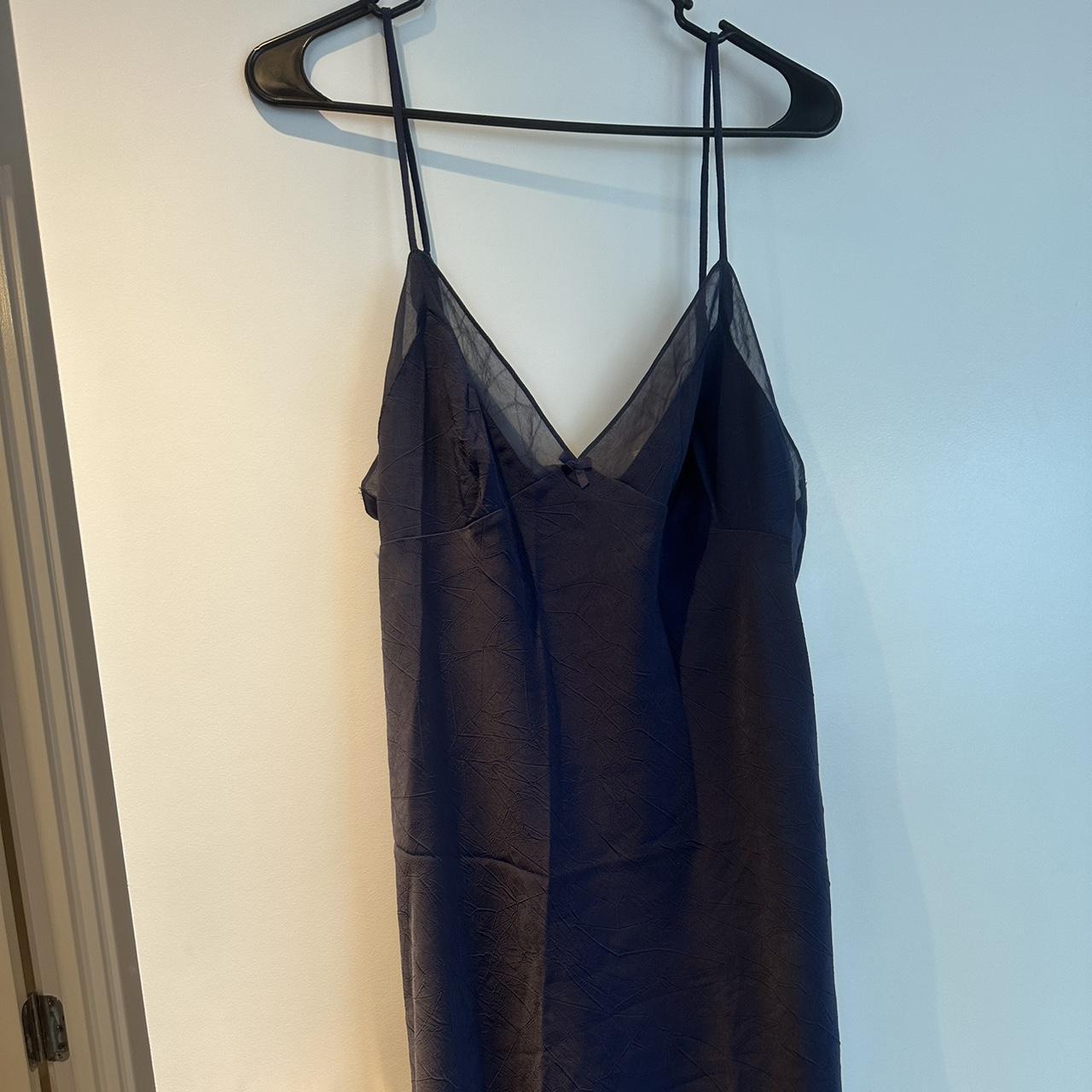 vintage victoria secret navy blue slip... - Depop