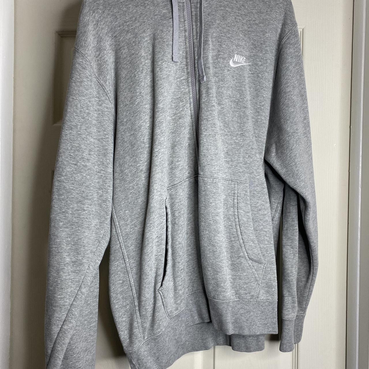 mens grey nike hoodie zip
