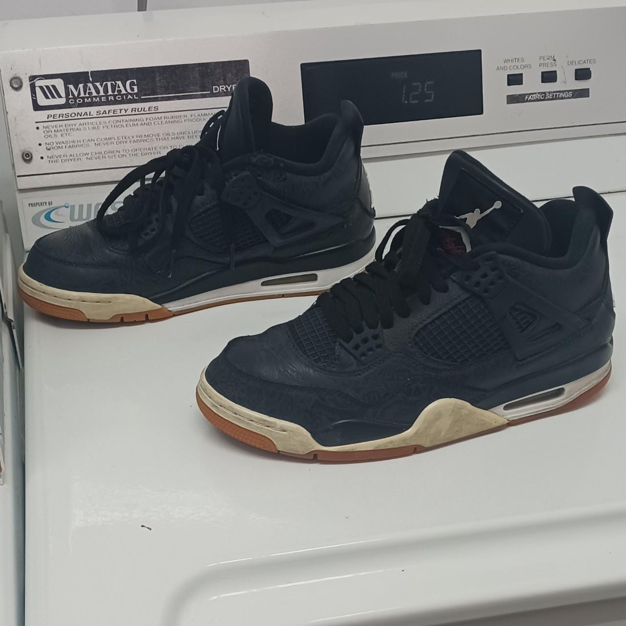 retro 4 laser black gum