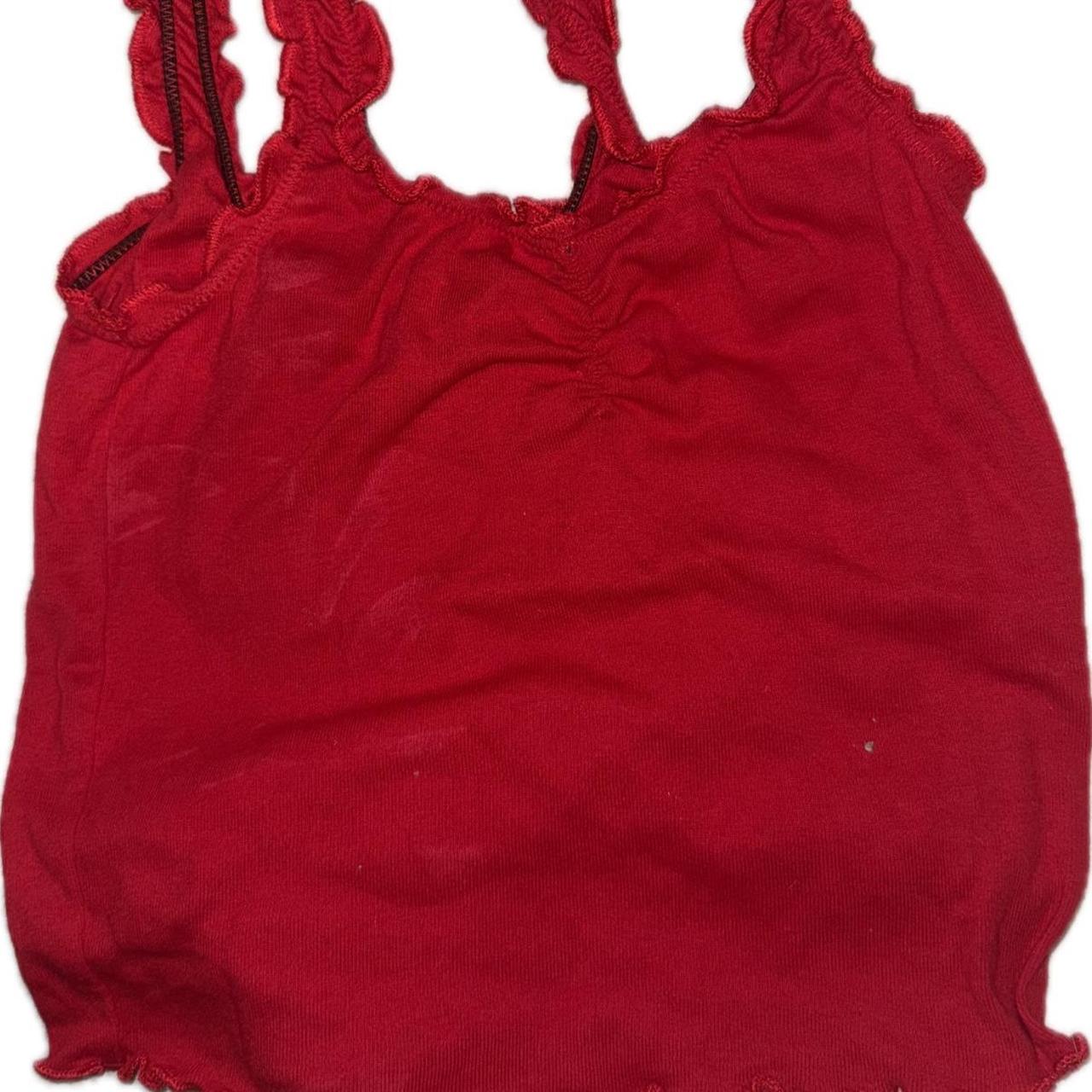 Topshop Women's Crop top - Red - 2 – red crop top… - image 2