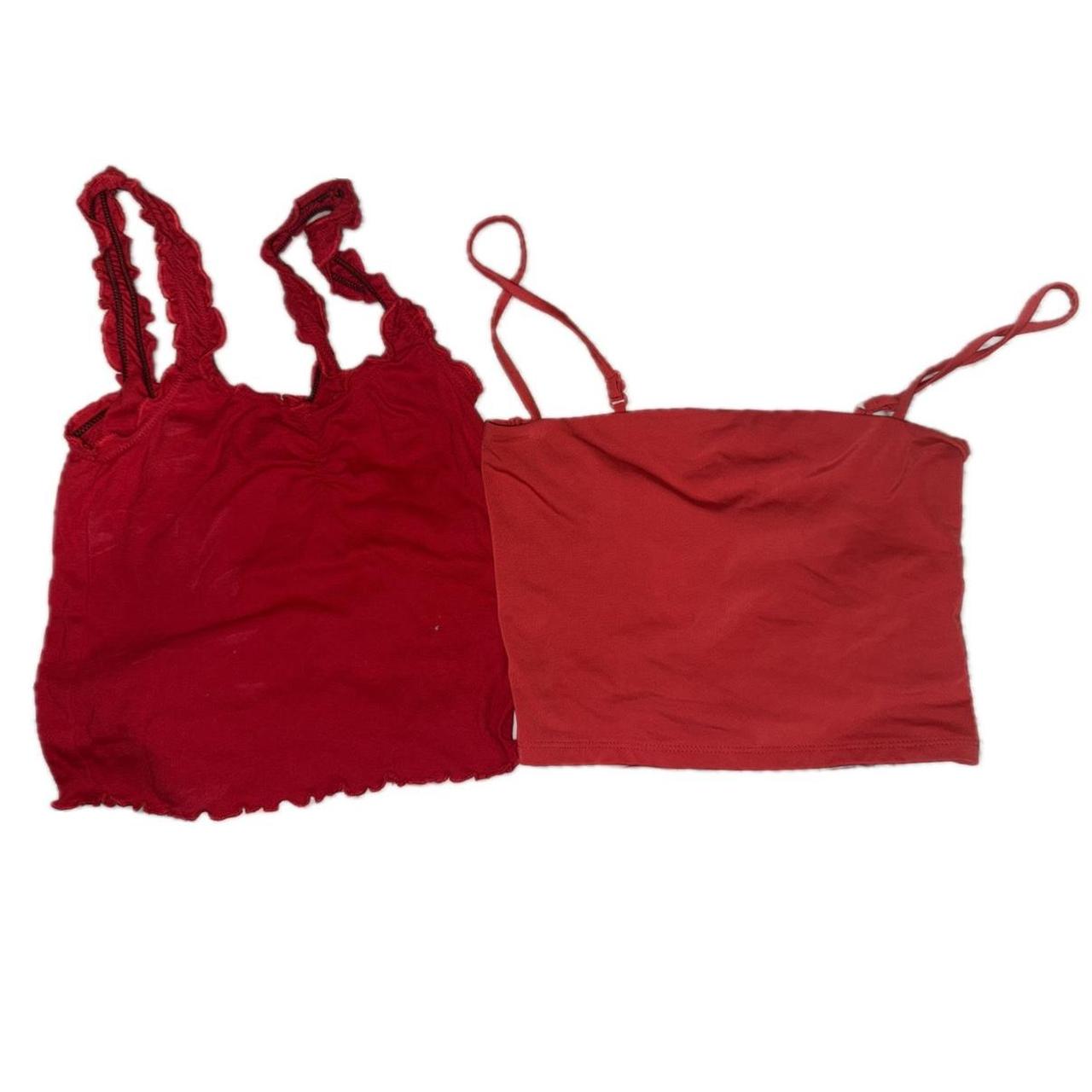 Topshop Women's Crop top - Red - 2 – red crop top… - image 1