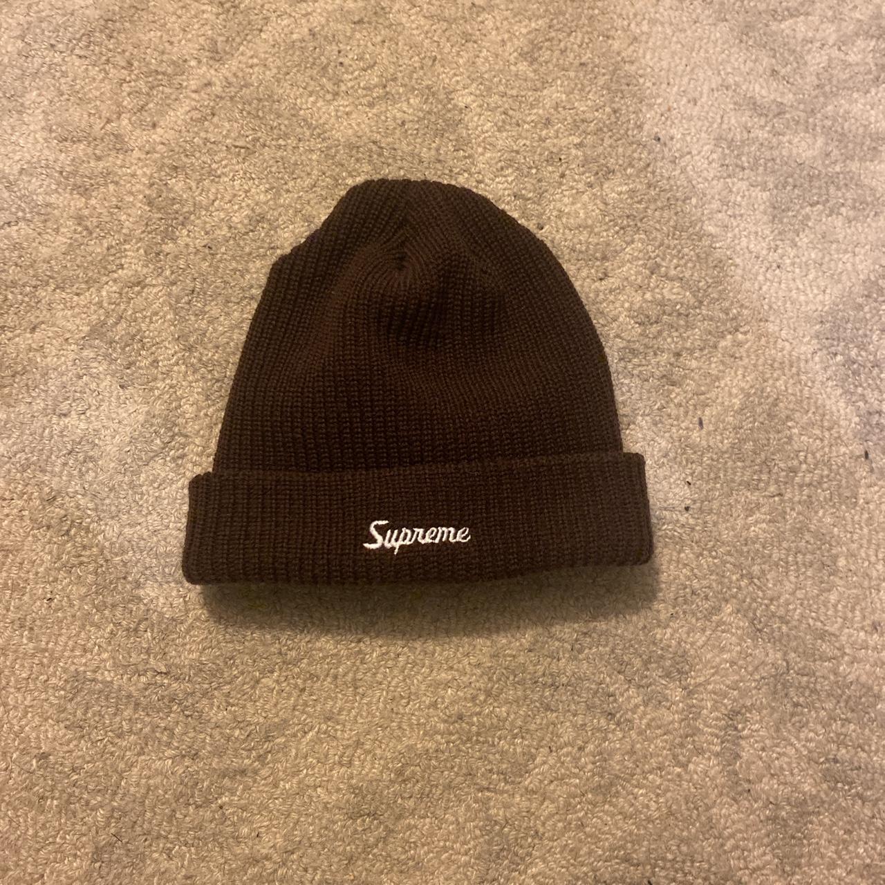 Supreme brown cheap beanie