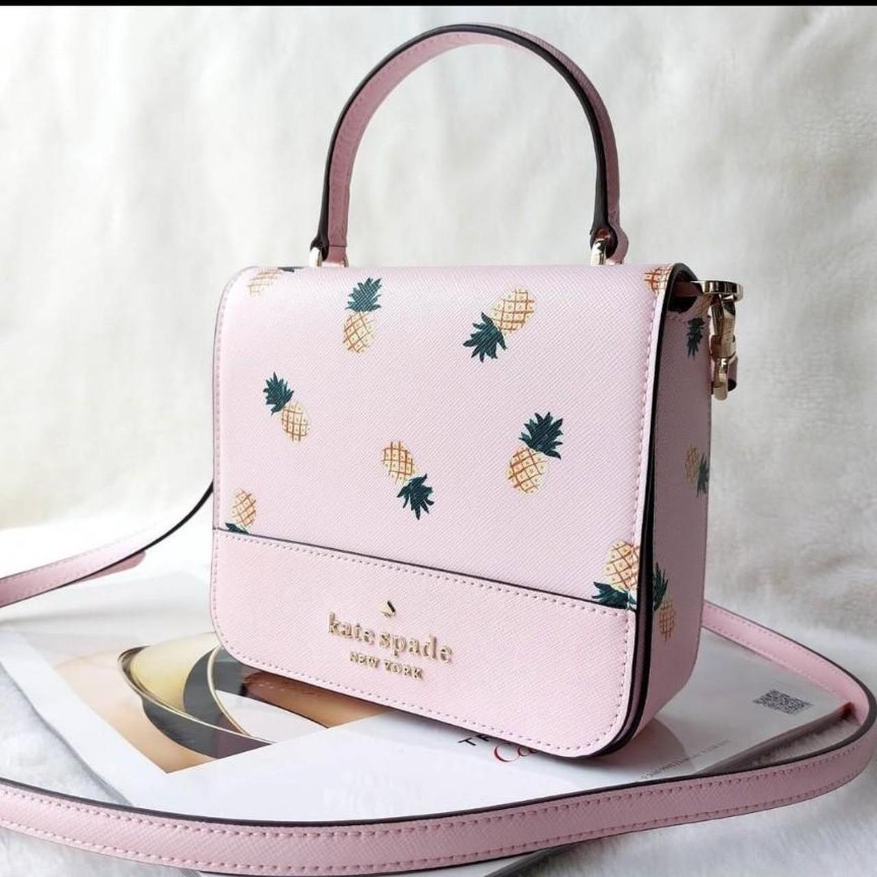 Kate Spade 2024 Staci Square Pineapple Crossbody Pink Multi