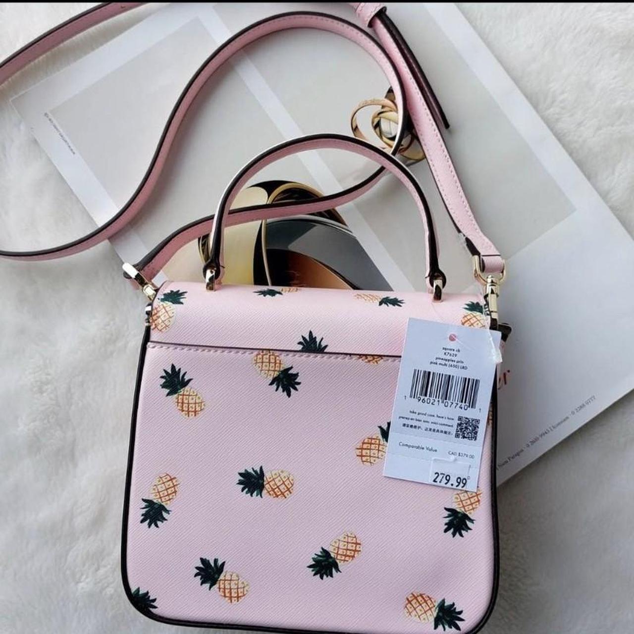 KATE SPADE NEW YORK STACI PINK MULTI SQUARE PINEAPPLE CROSSBODY hotsell K7629