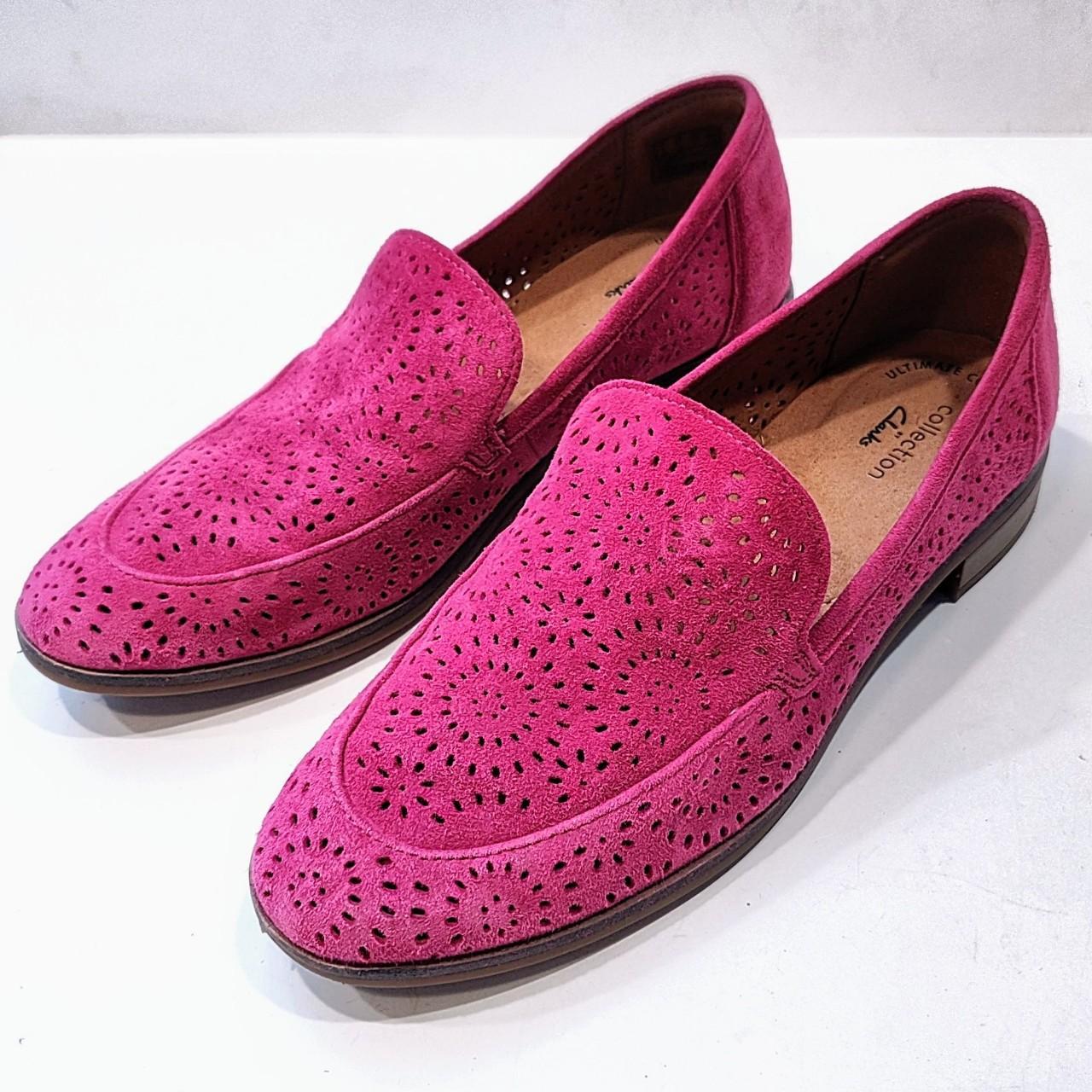 Clarks pink loafers hotsell