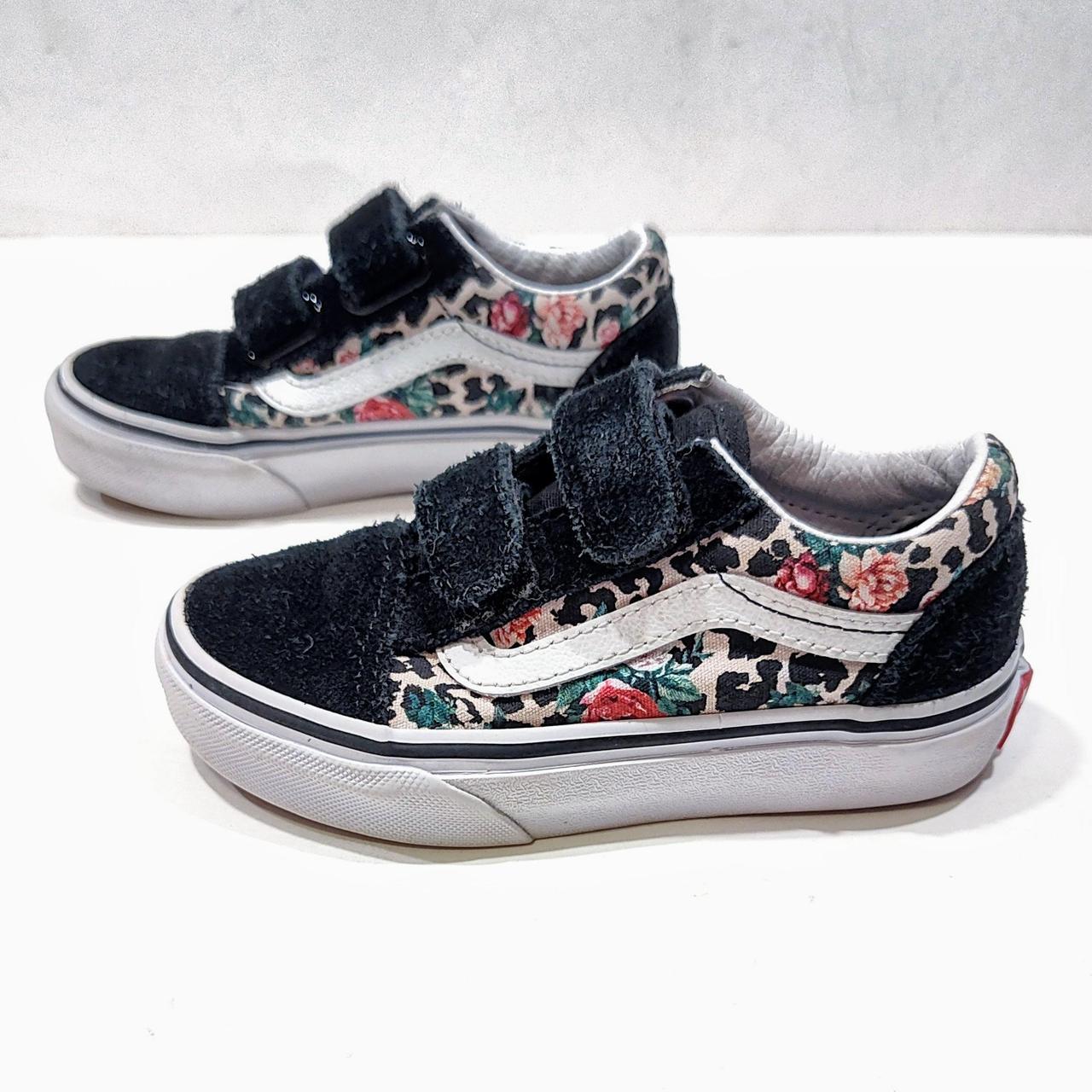 Vans Kids Leopard Floral Old Skool V Preschool Skate. Depop