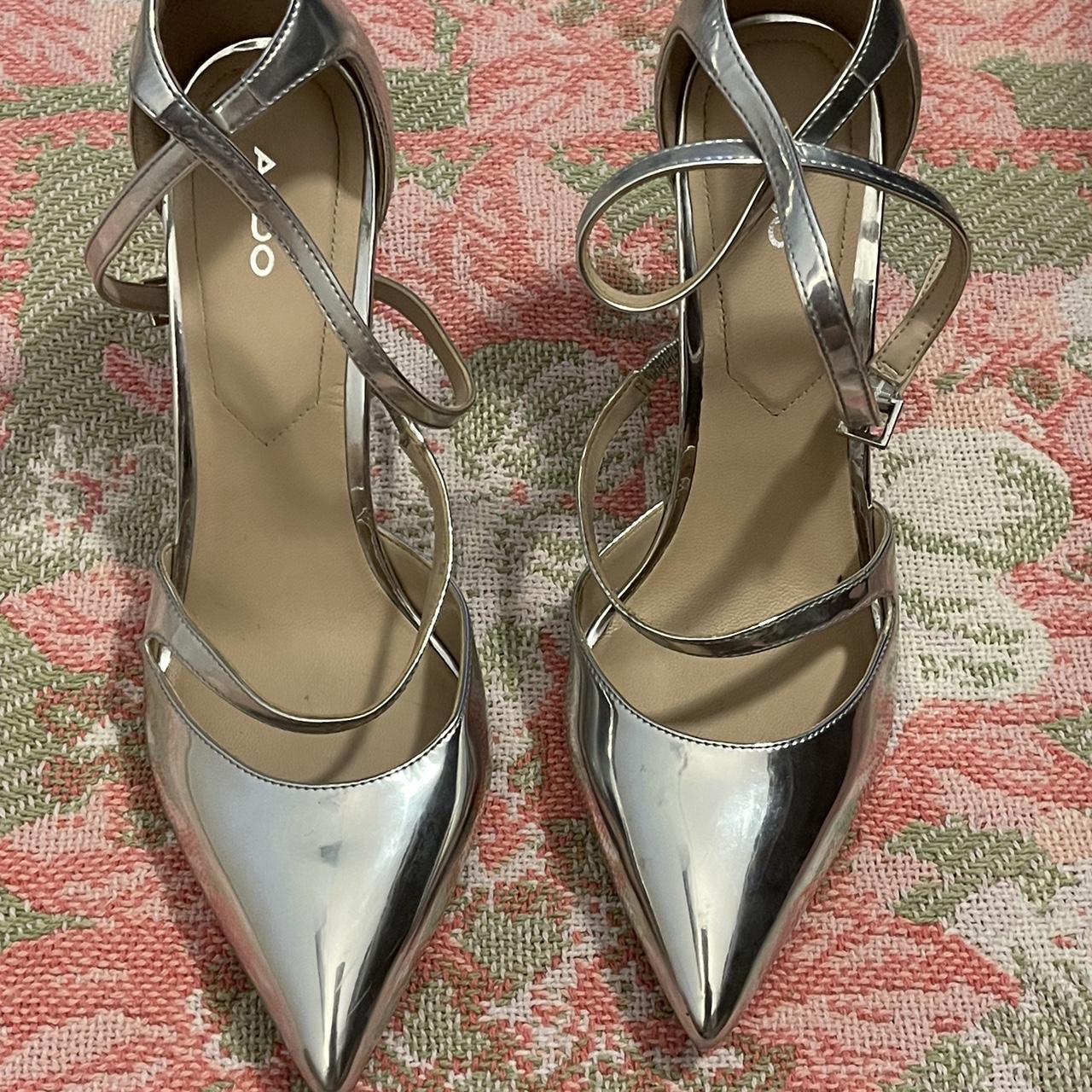 aldo silver pumps