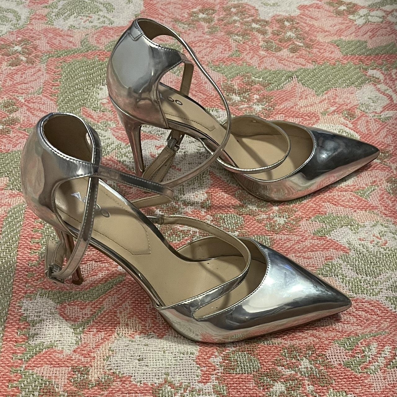 aldo silver pumps