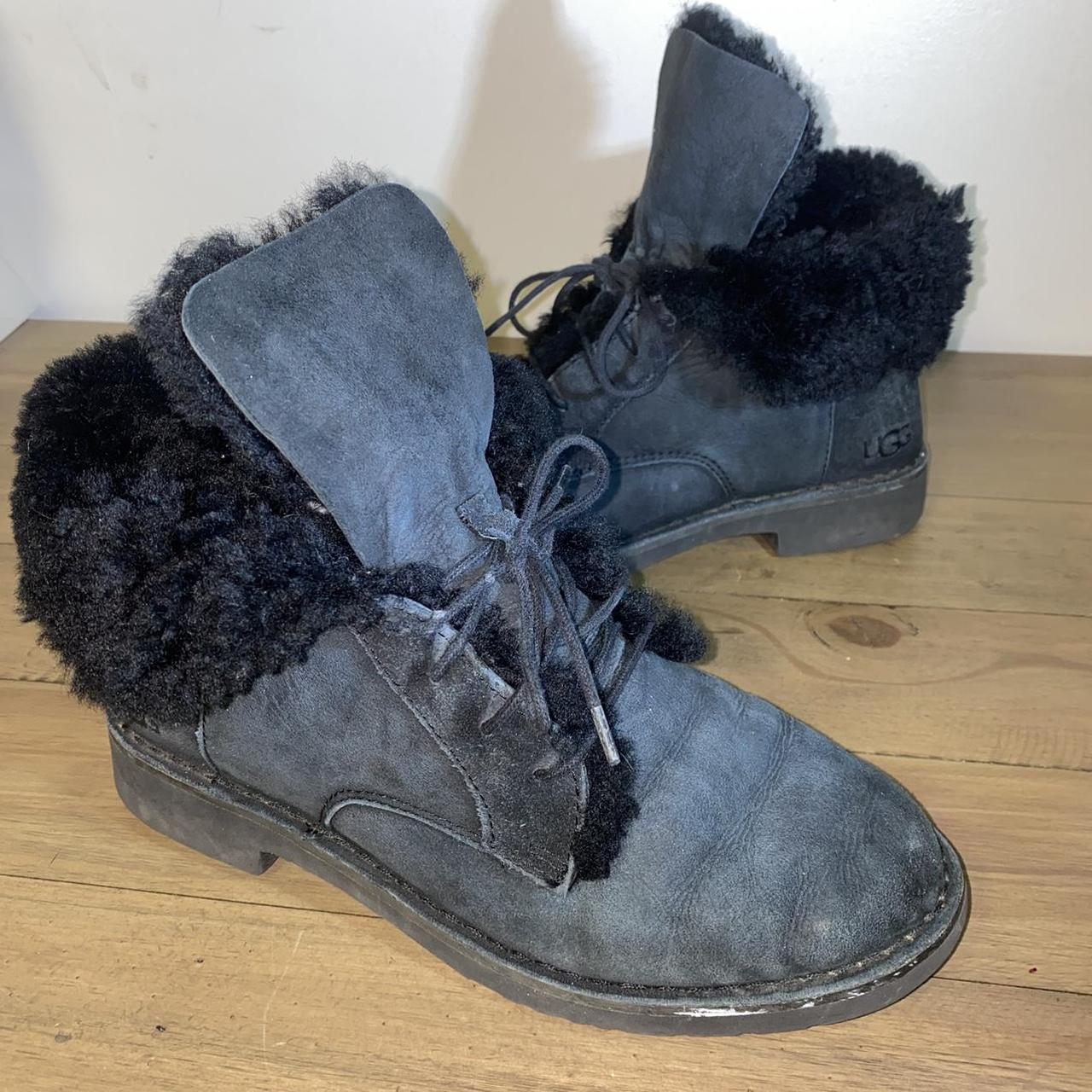 UGG Quincy Black Ankle Boots Womens Size 9 US Suede Depop