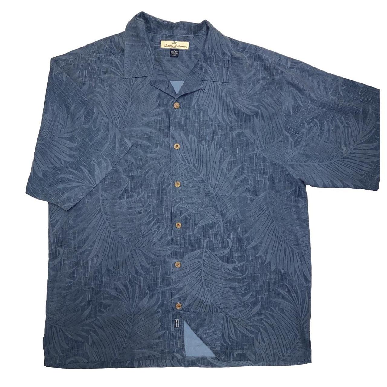 Tommy Bahama 100% Silk Striped Hawaiian Button Front - Depop