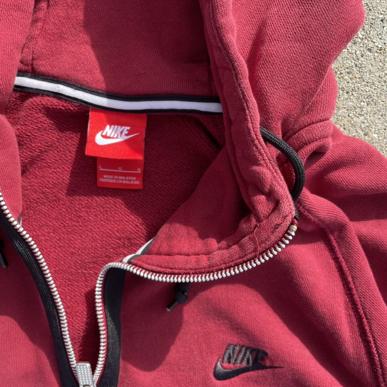 2000s Sunfaded Red Nike Zip up Size large Fits Depop