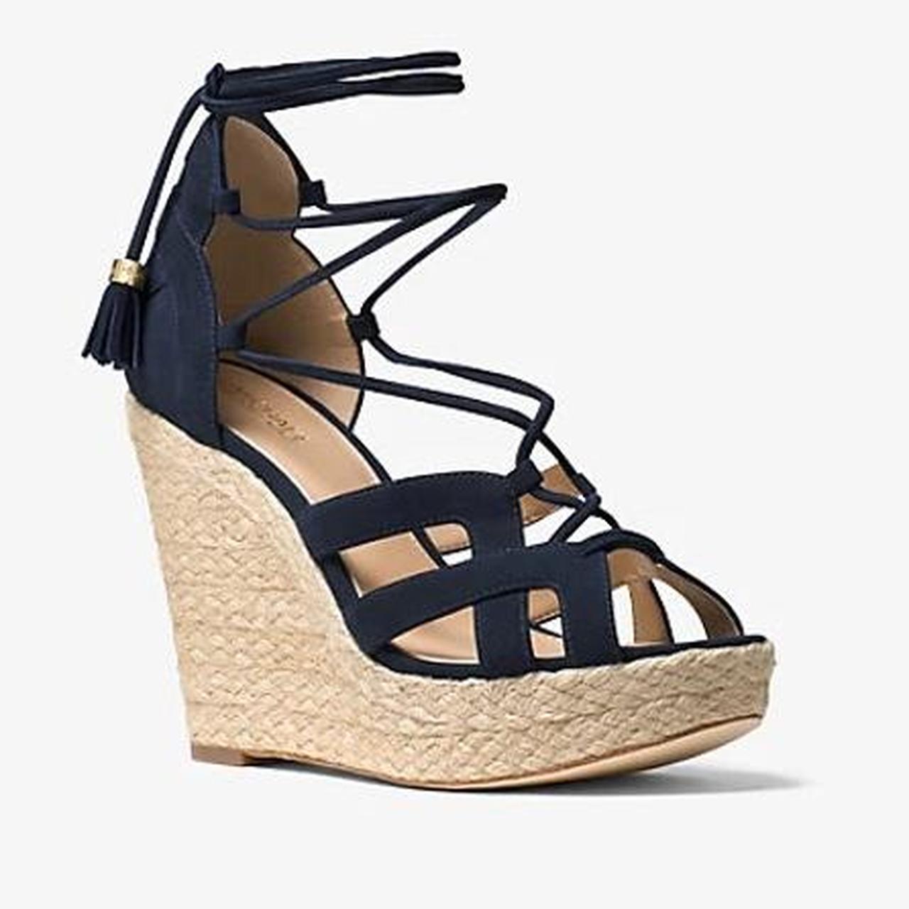 Michael kors navy blue wedges online