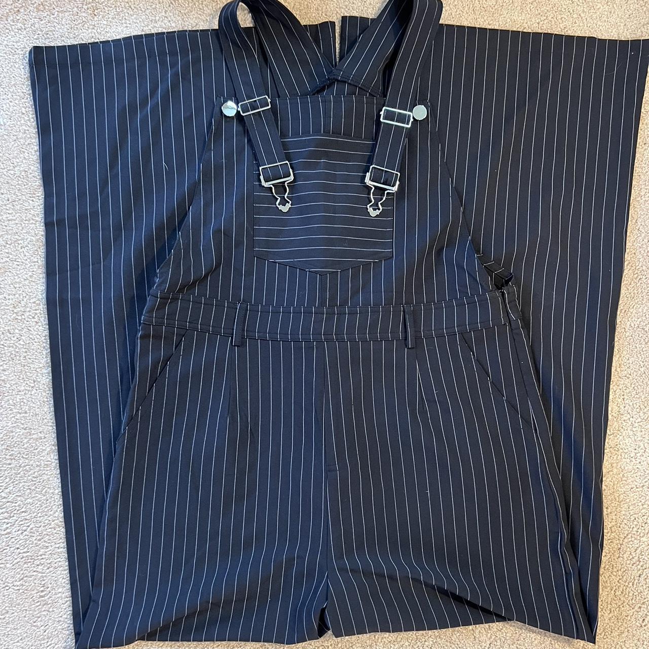 Princess Polly Women's Black and White Dungareesoveralls Depop