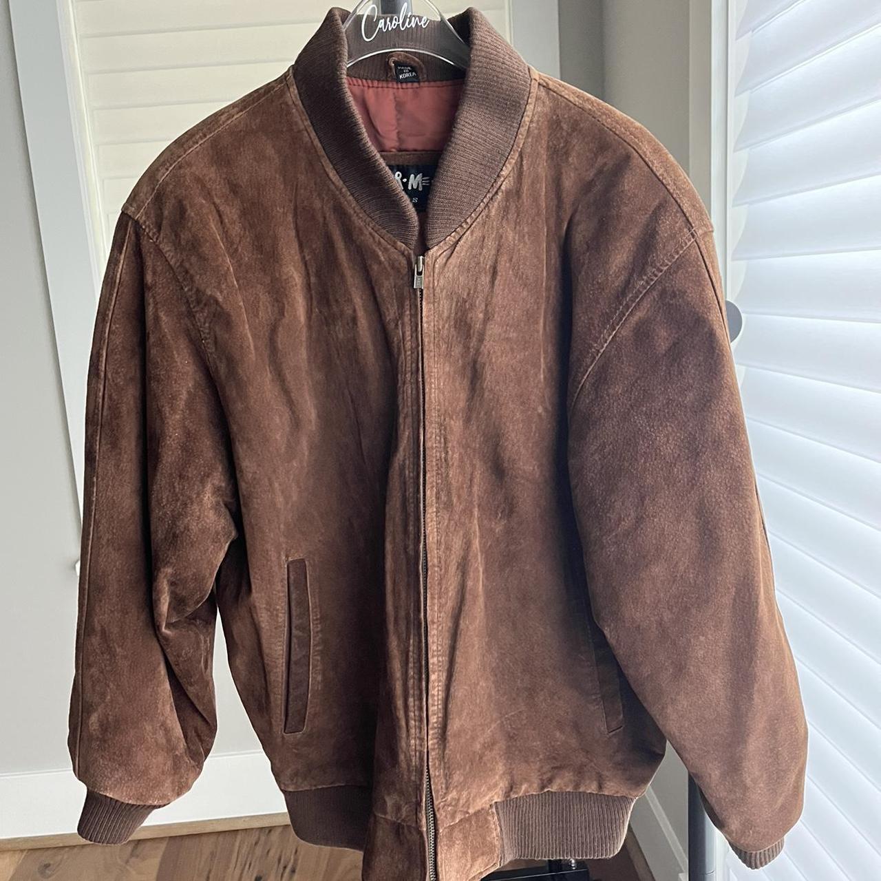 Vintage Oversized Cleveland Browns leather bomber - Depop