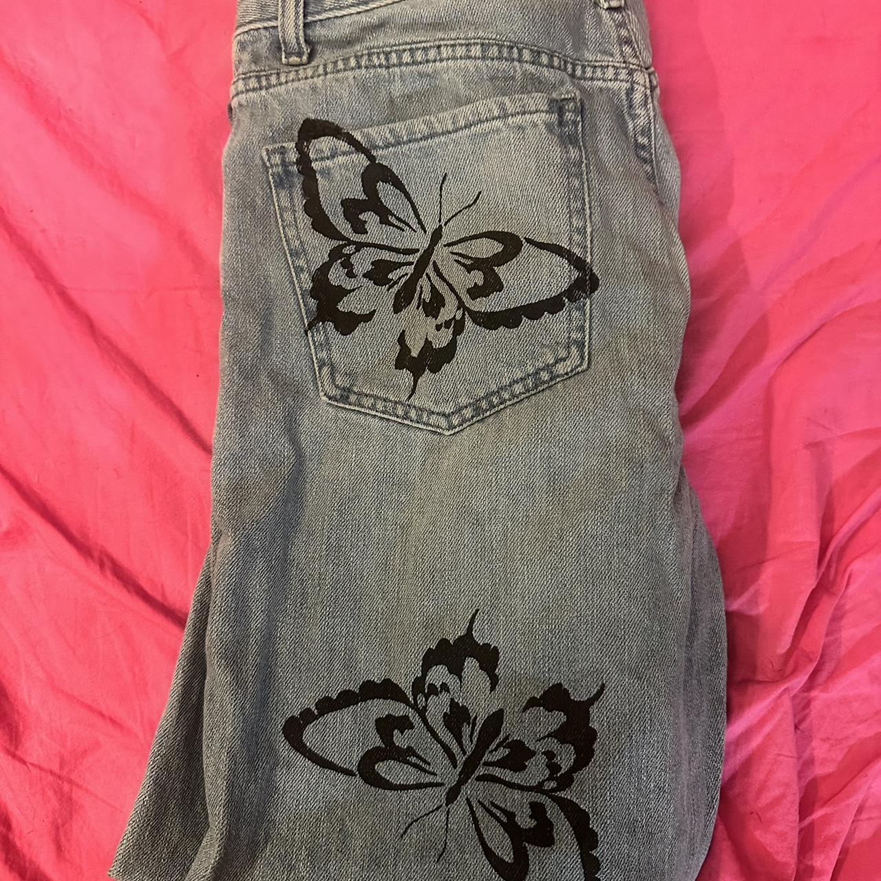 Forever 21 high rise butterfly print jeans!... Depop