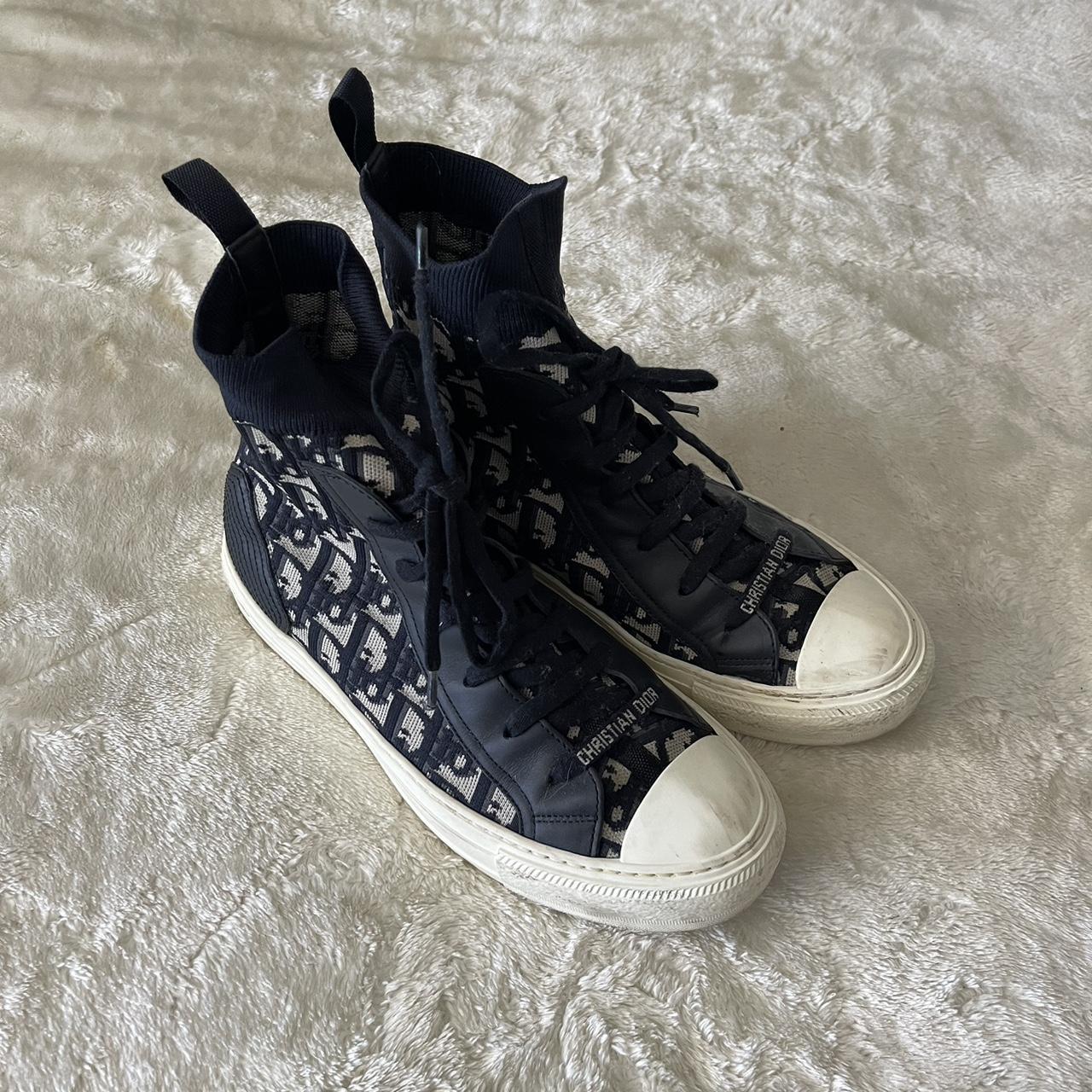 DIOR Walk'nDior high top sneakers navy blue Depop