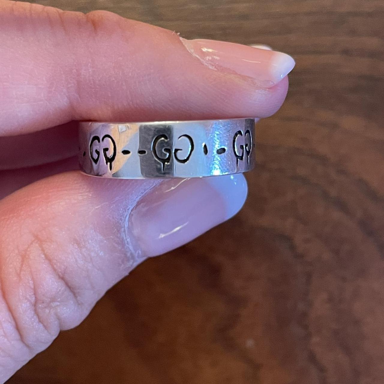 Gucci Ghost Ring size 6 in silver. Slightly worn so | Depop