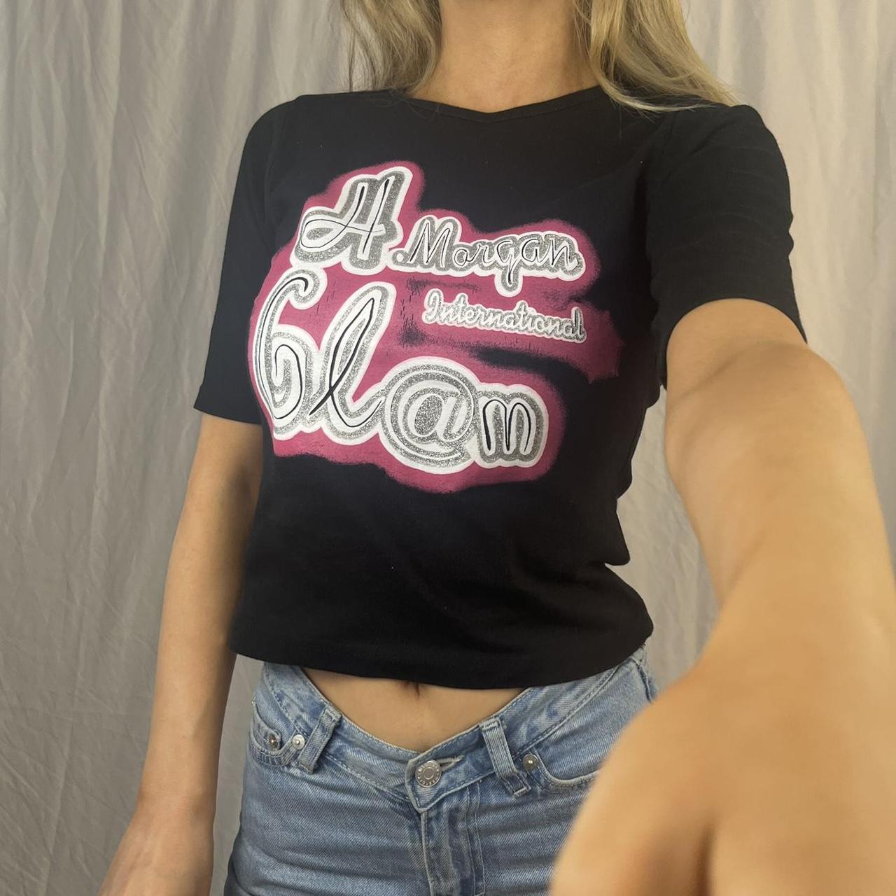 Morgan De Toi Women's Black and Pink T-shirt | Depop