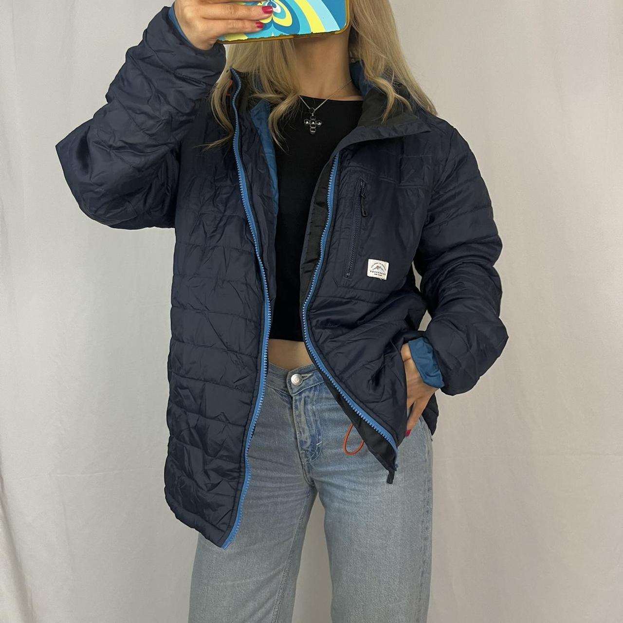 Passenger puffer jacket in navy blue. Size medium.... - Depop
