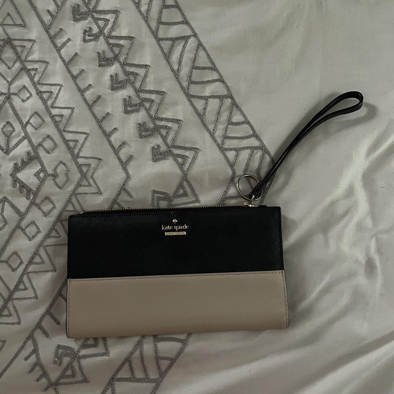 Kate spade black and tan wallet online