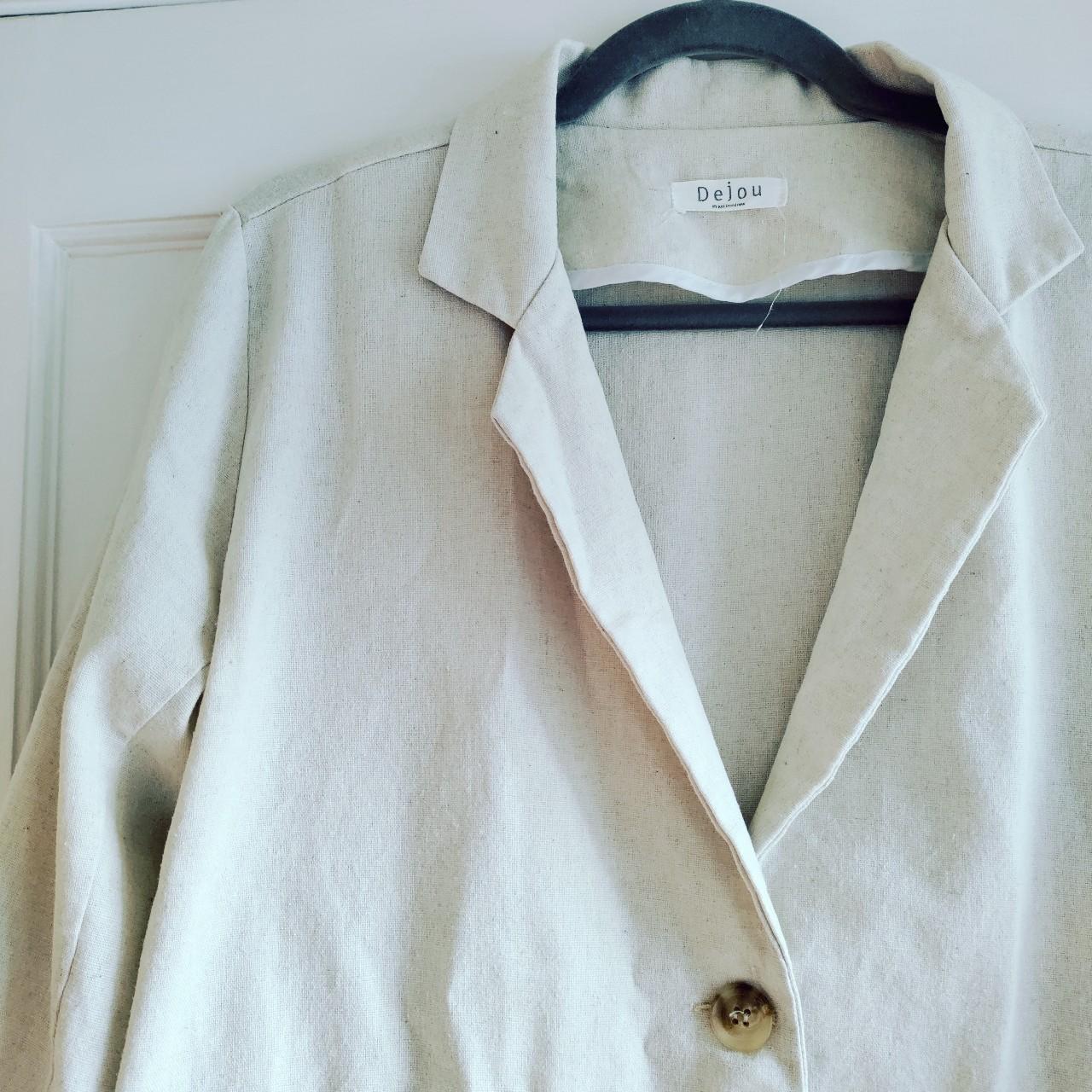 Dejou Linen Blend Blazer Light weight linen blend... - Depop