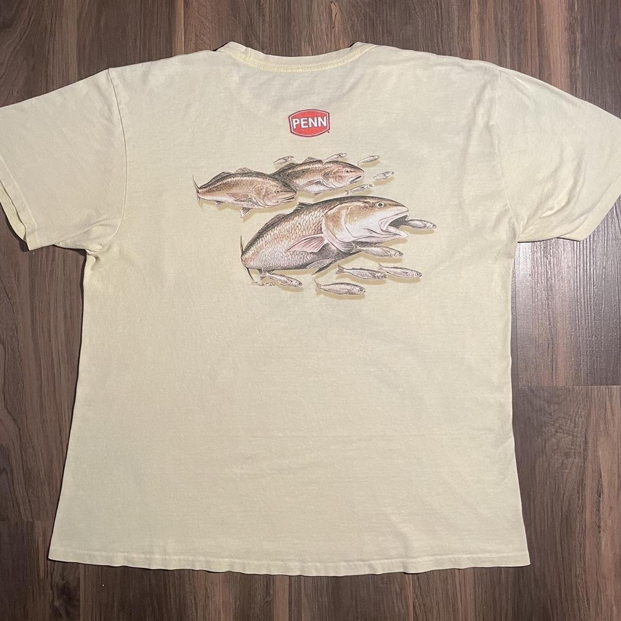 PENN reels fishing tee. A minor stain in the stomach - Depop