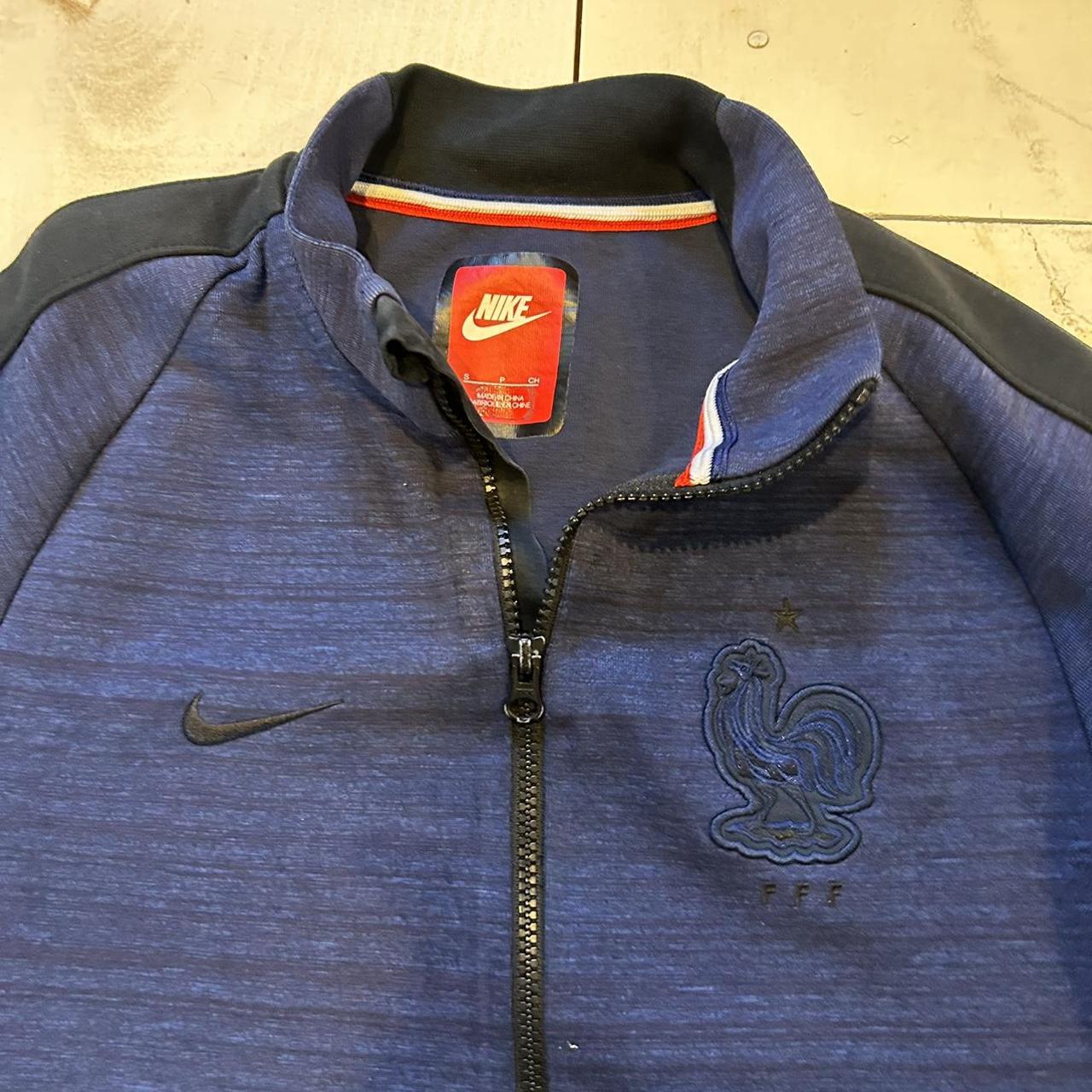 Nike france soccer zip up fleece good condition... Depop