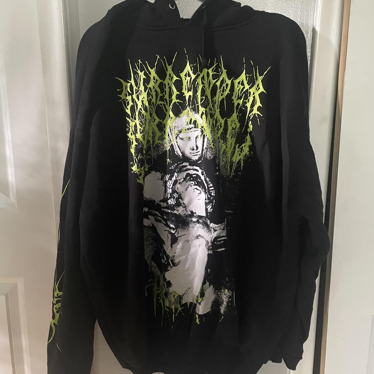 1X oversized black hoodie no stains, literally only... - Depop