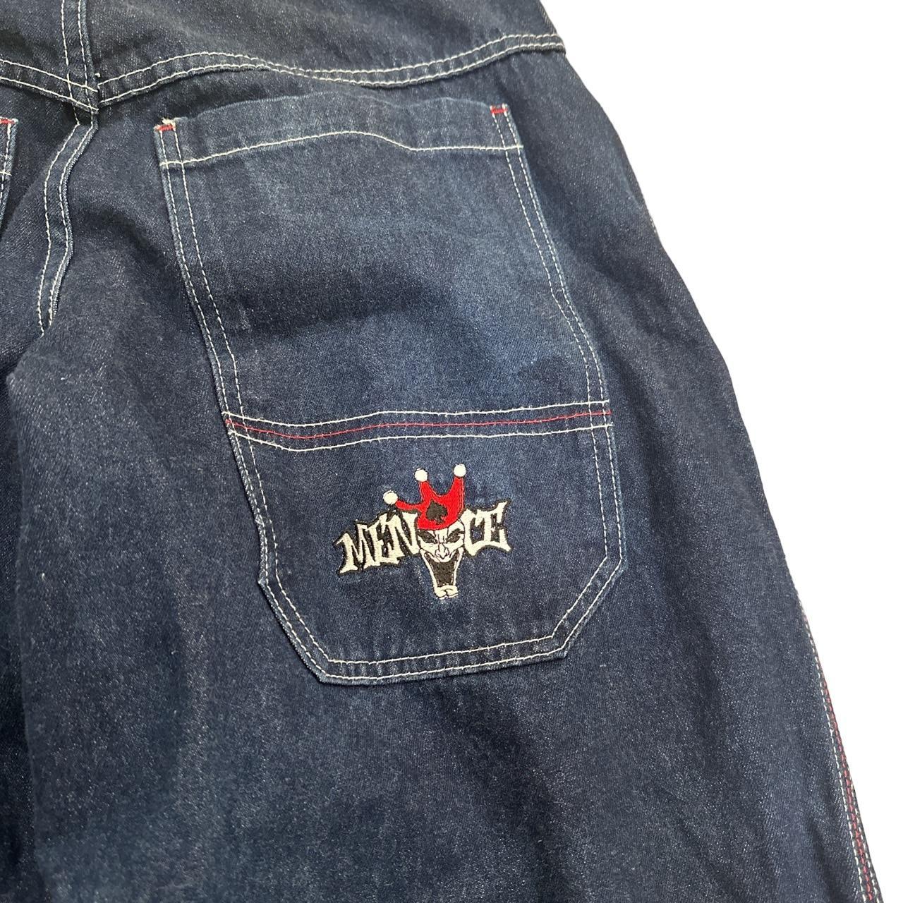 Menace Jeans clown ace embroidery, similar to... - Depop