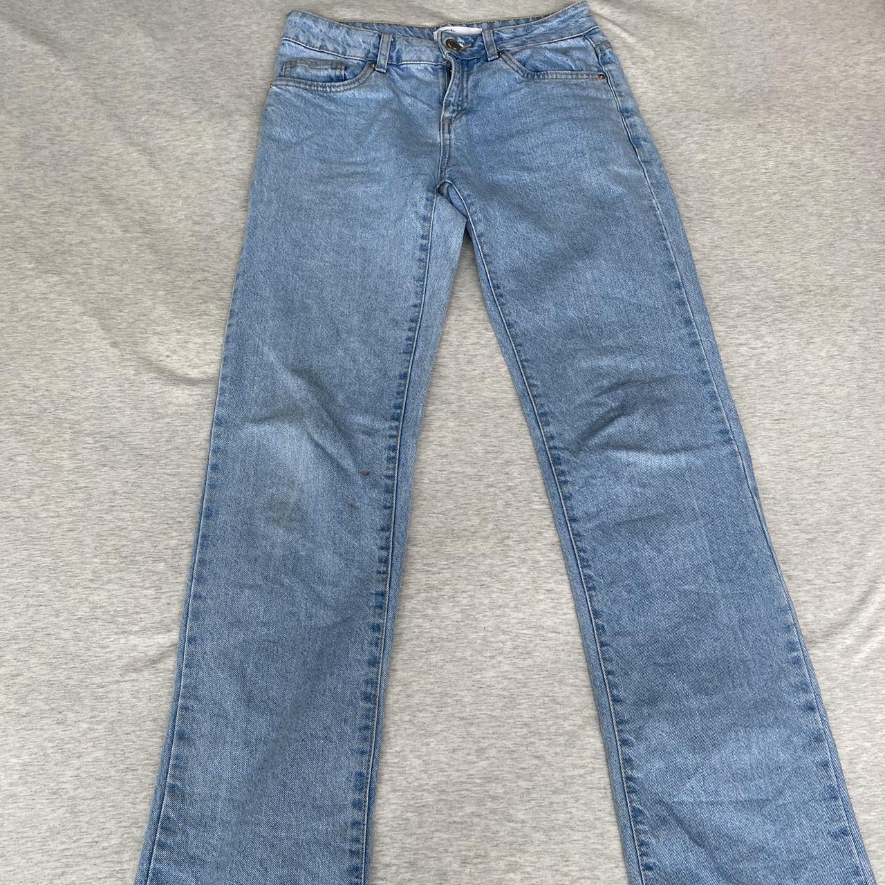 supre low rise jeans size 6 very small stain but... - Depop