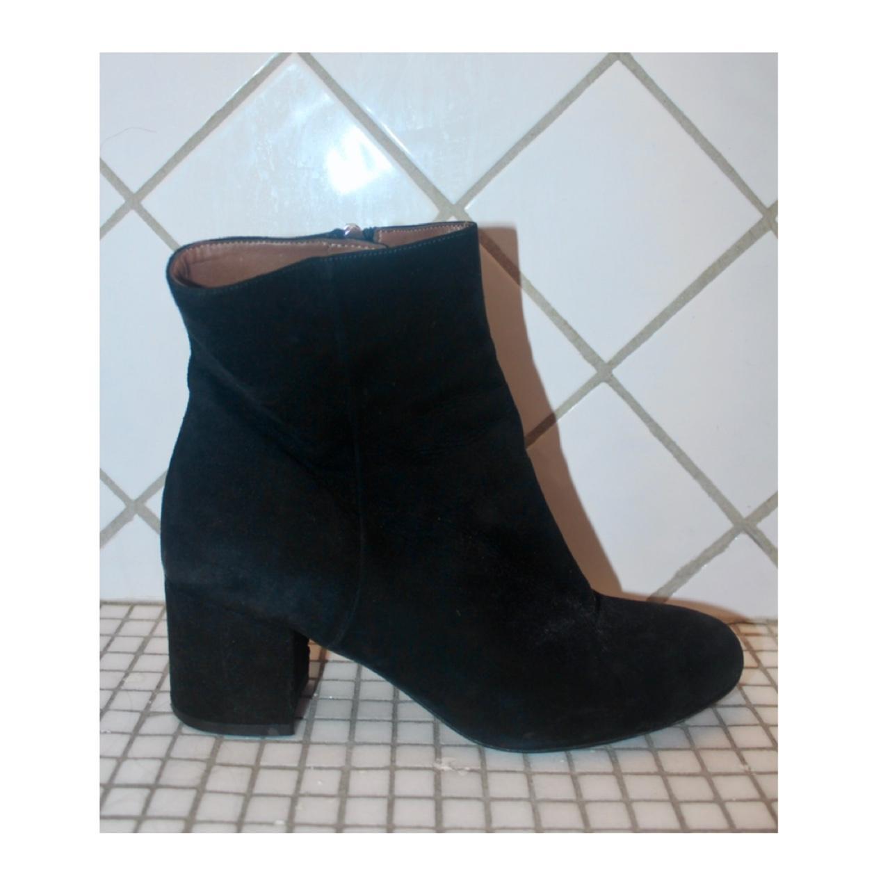 Reiss Suede Block Heeled Ankle Boots Made in Spain... - Depop