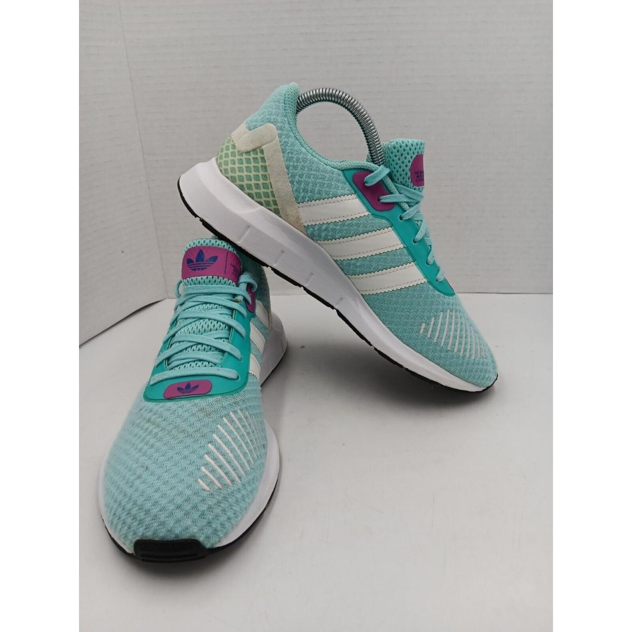 Adidas Womens Swift Run RF FW2129 Blue Running Shoes. Depop