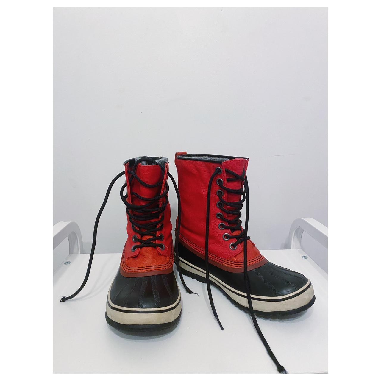 Sorel Red and Black All Weather Boots Size 9