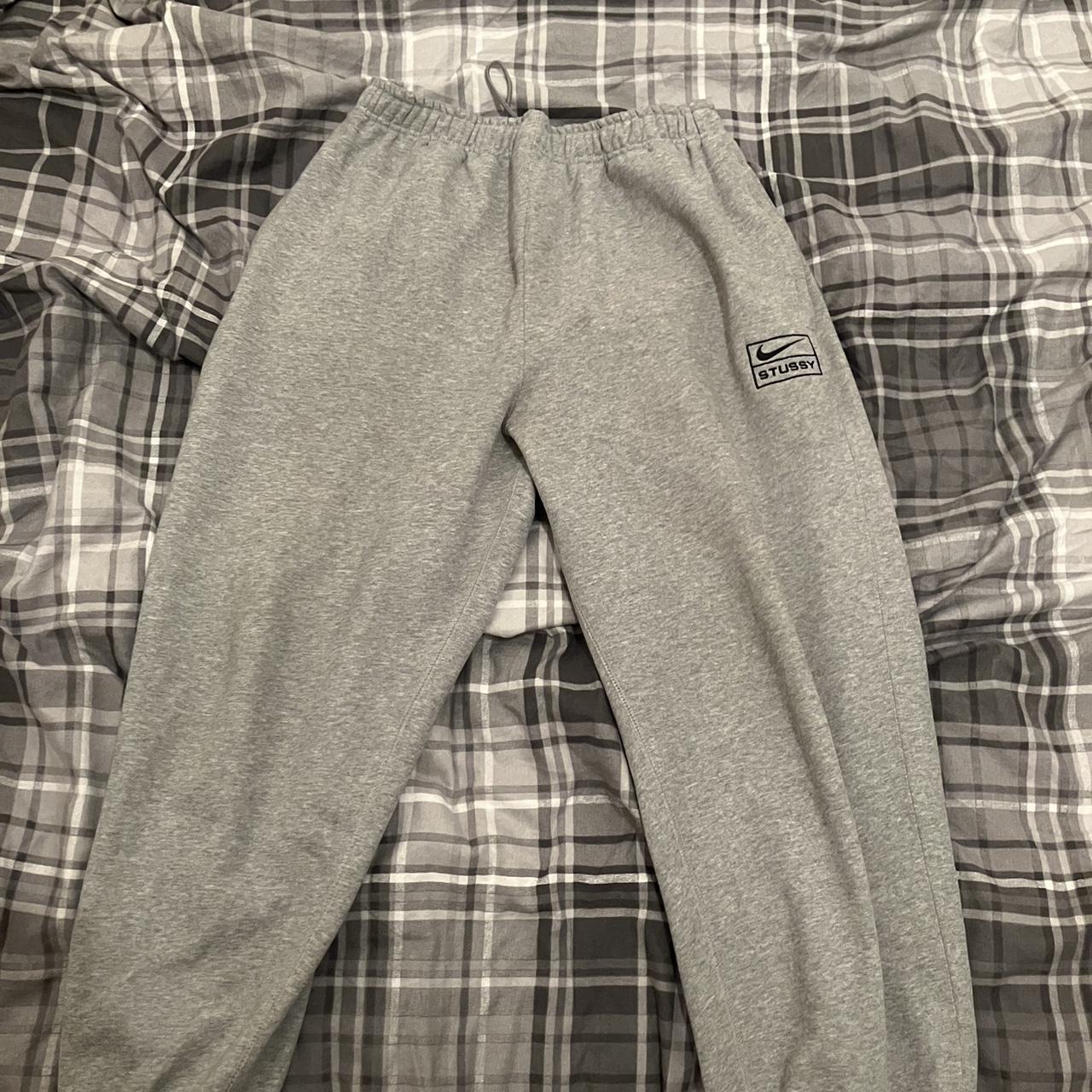 Grey Nike Stussy Joggers Size XL Very baggy fit,... - Depop