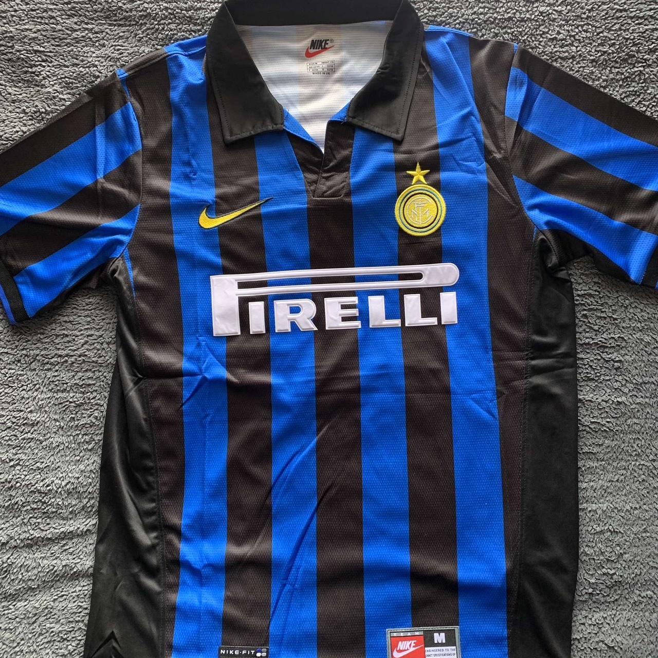 RETRO FOOTBALL JERSEY • Inter Milan Retro HOME... - Depop