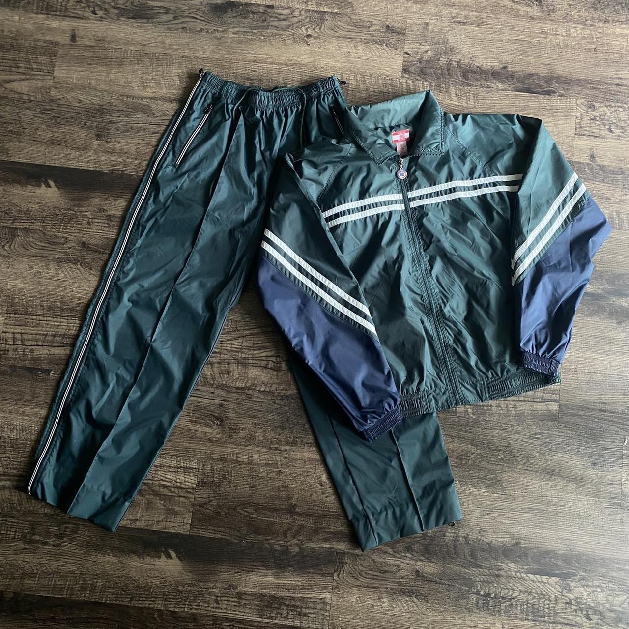 Athletic Works Men's Blue and Green Joggers-tracksuits