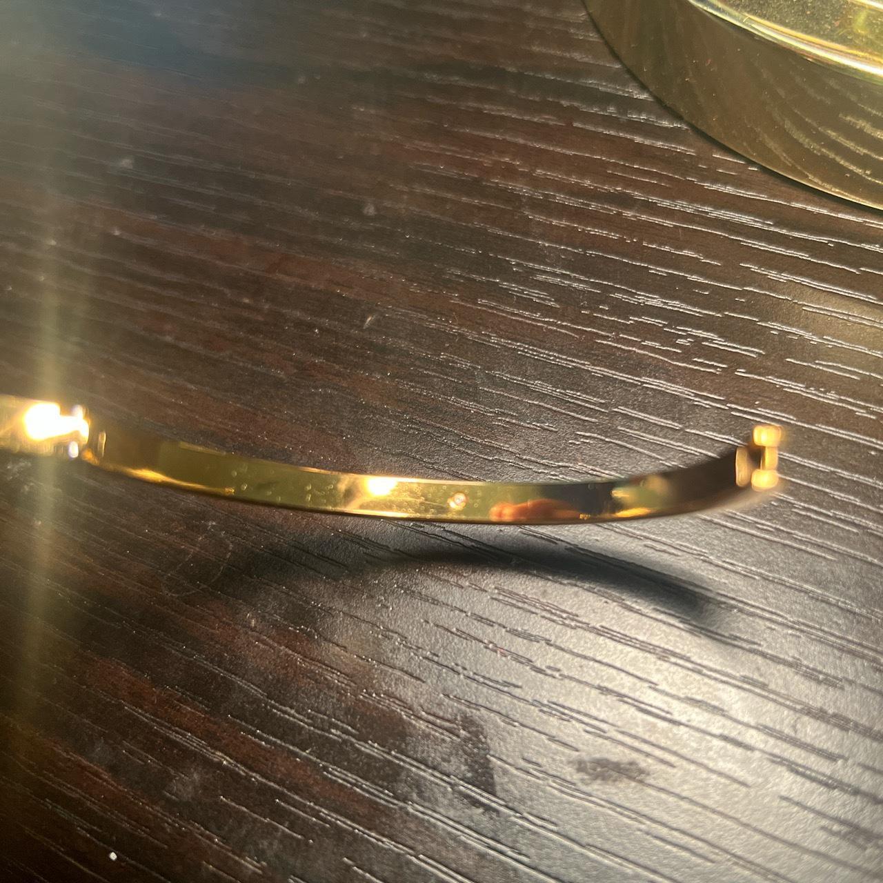 Kate Spade clamp gold bracelet with iridescent - Depop