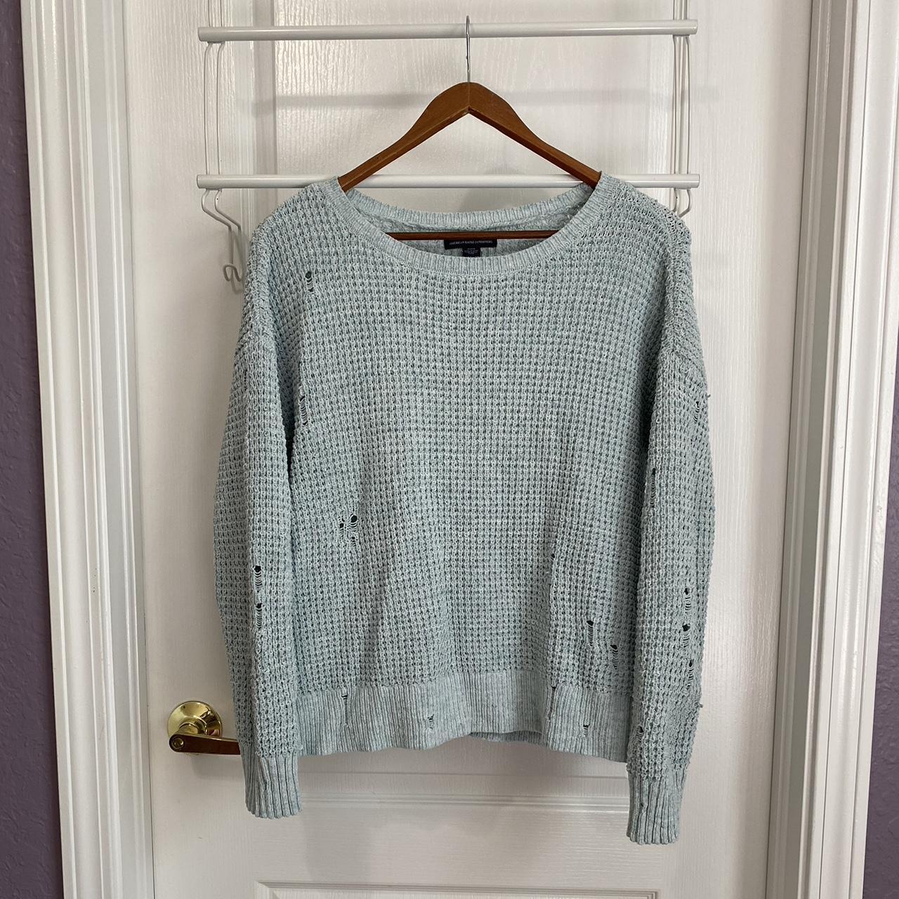 American Eagle sweater, women’s sweater, distressed,... - Depop