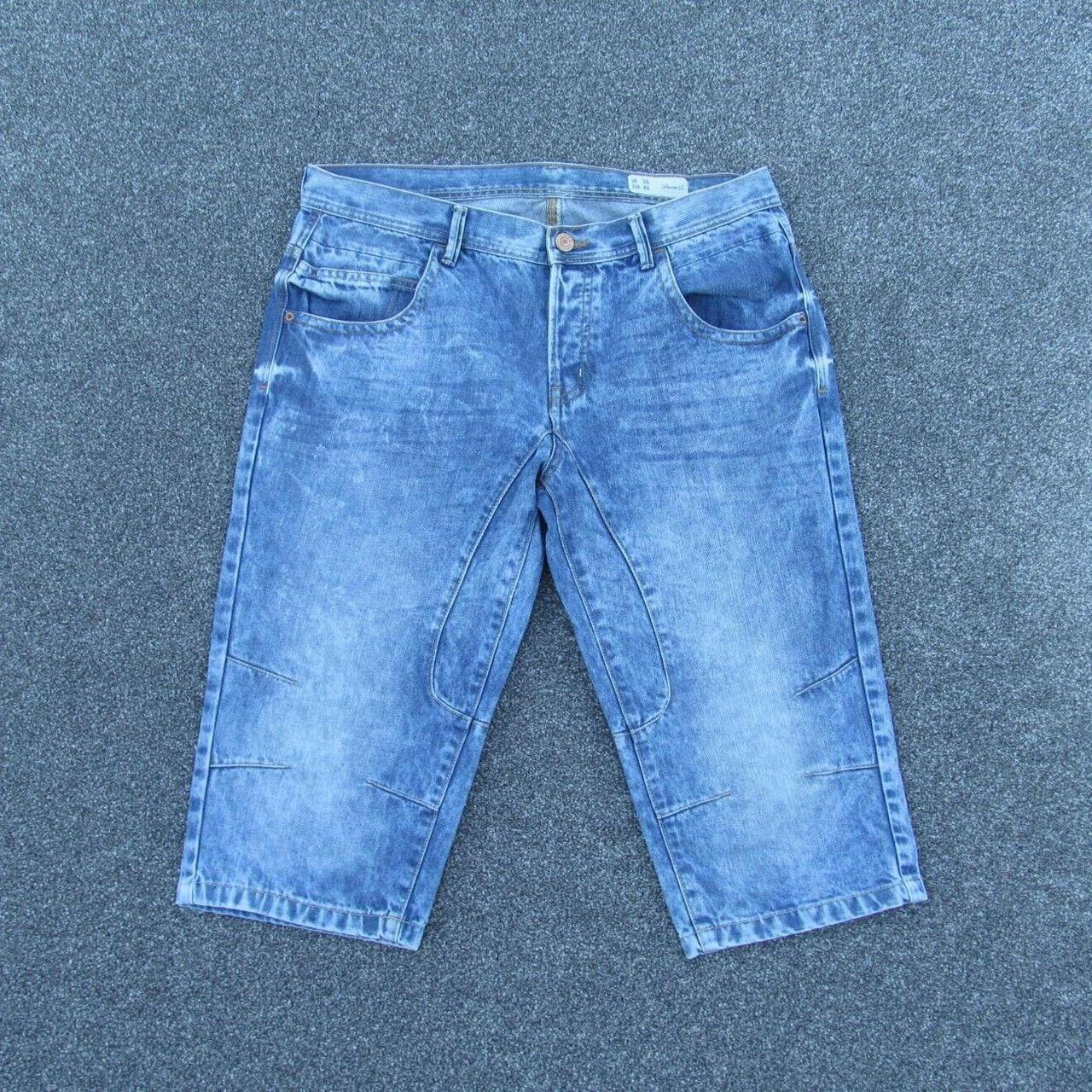 Primark Shorts Mens 36 Blue Washed Long Length Denim. Depop