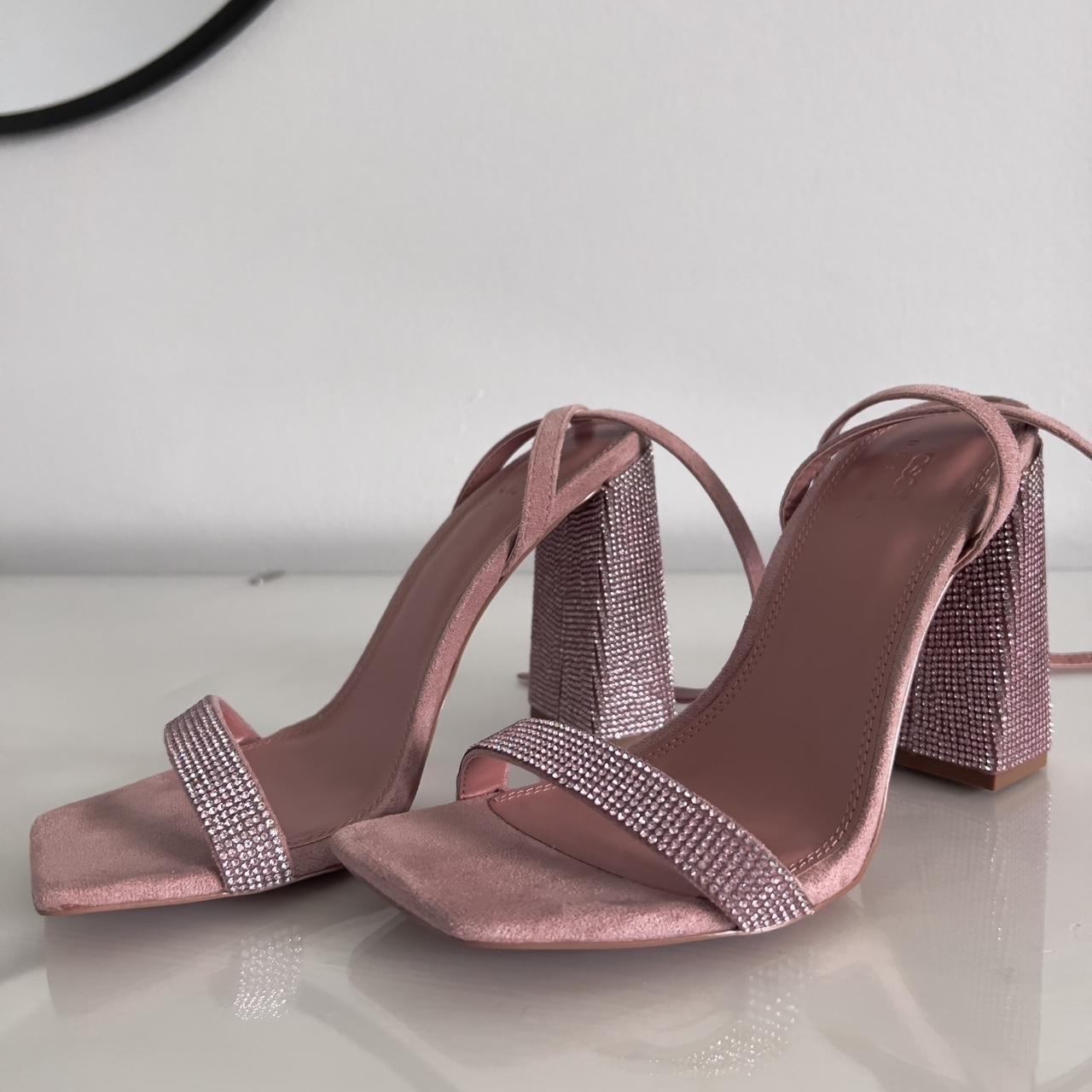 asos pink heels