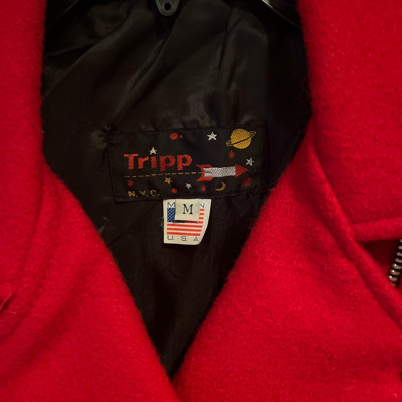 TRIPP NYC レディース　ベロア　ジャケット suuuper rare tripp nyc 80s/90s red wool moto | Depop