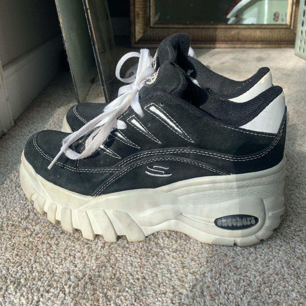 Todo el tiempo interferencia Anguila Vintage 90s platform Skechers Sneakers Size 9... - Depop