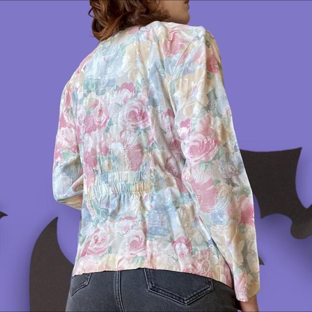 Vintage pastel floral blazer jacket By Dawn Joy in... Depop