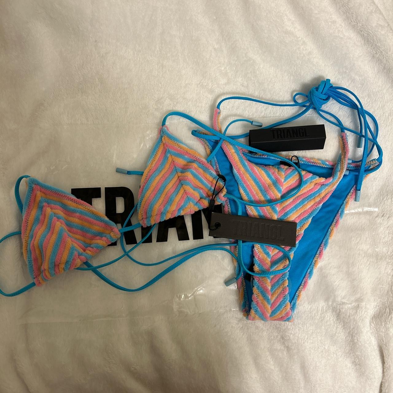 Triangl Swim Sherbet Stripe Bikini Size Small top - Depop
