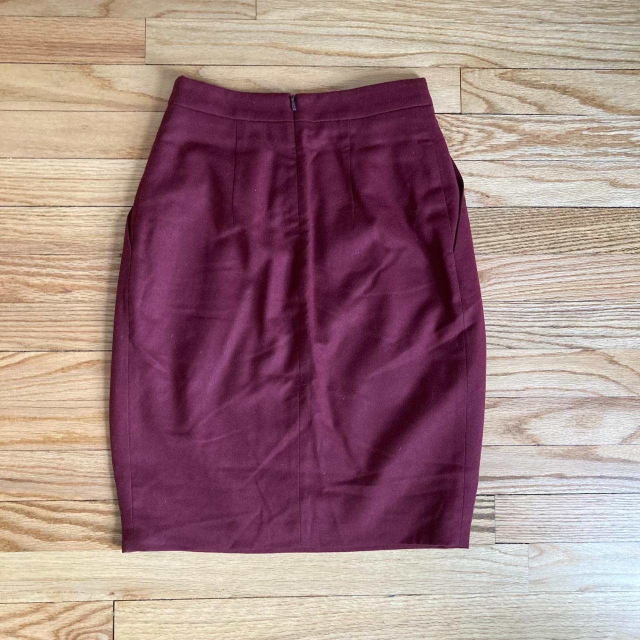 Hugo Boss Women's Burgundy Skirt | Depop