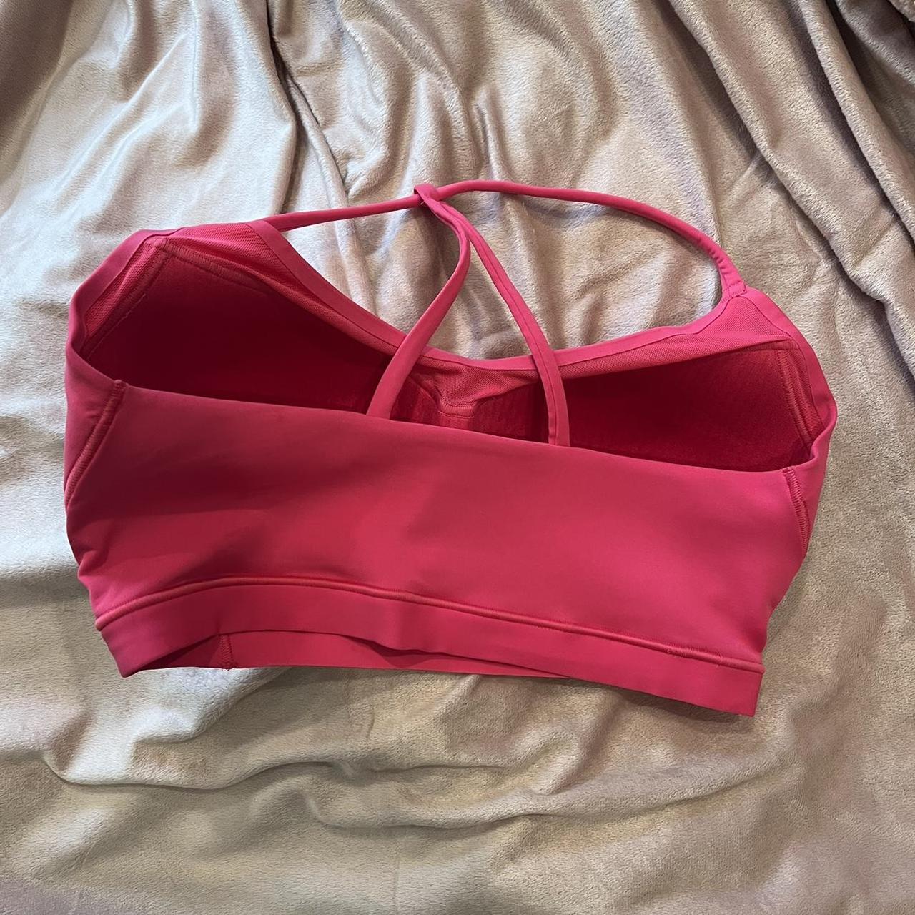 gymshark studio sports bra in hibiscus pink, did not - Depop