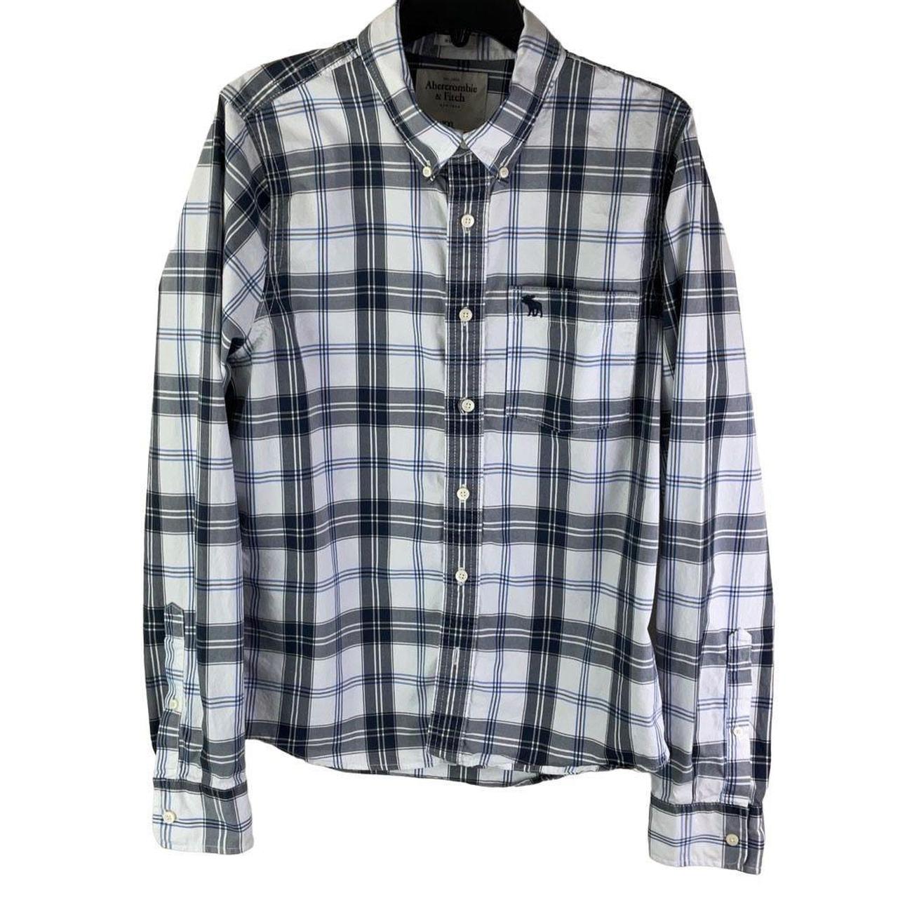 Plaid Muscle Fit Button Down Shirt Size... - Depop