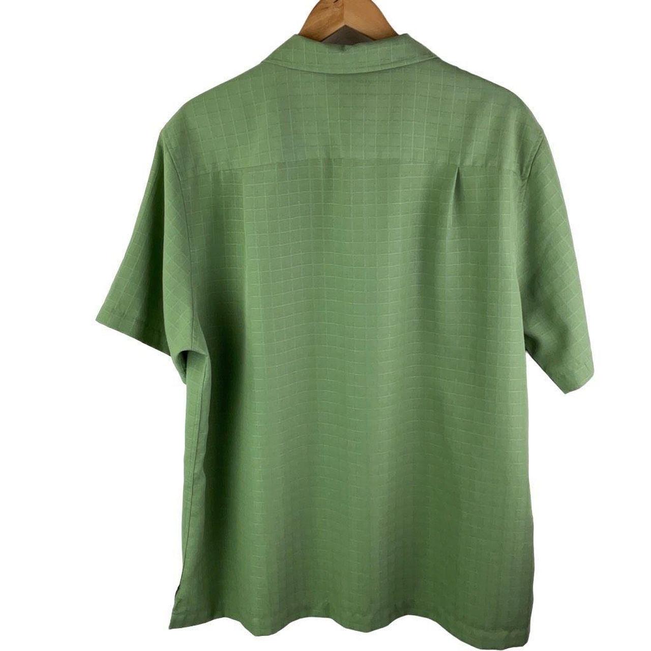 button-down-short-sleeve-island-shirt-green-size-depop